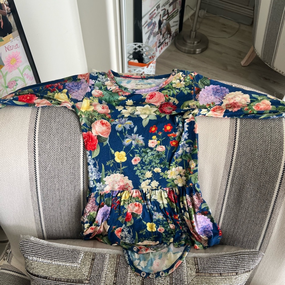 Floral Long Sleeve Baby Romper